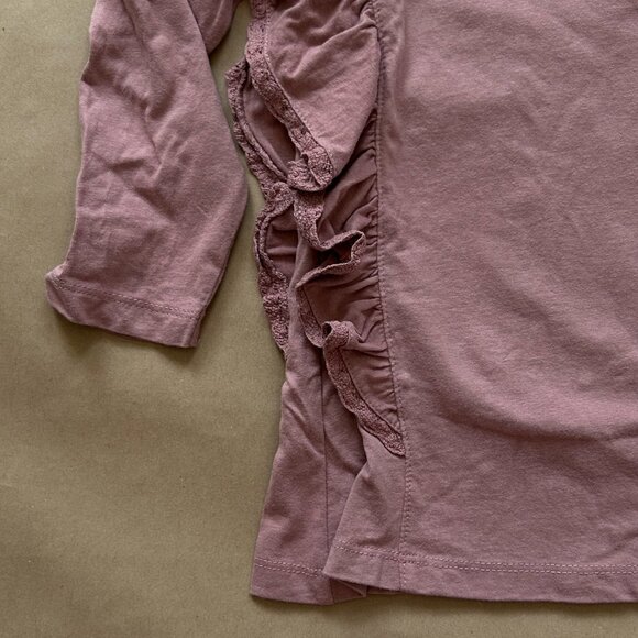 NWOT Zara Long-Sleeved Ruffle T-Shirt | 4-5Y - Picture 4 of 6